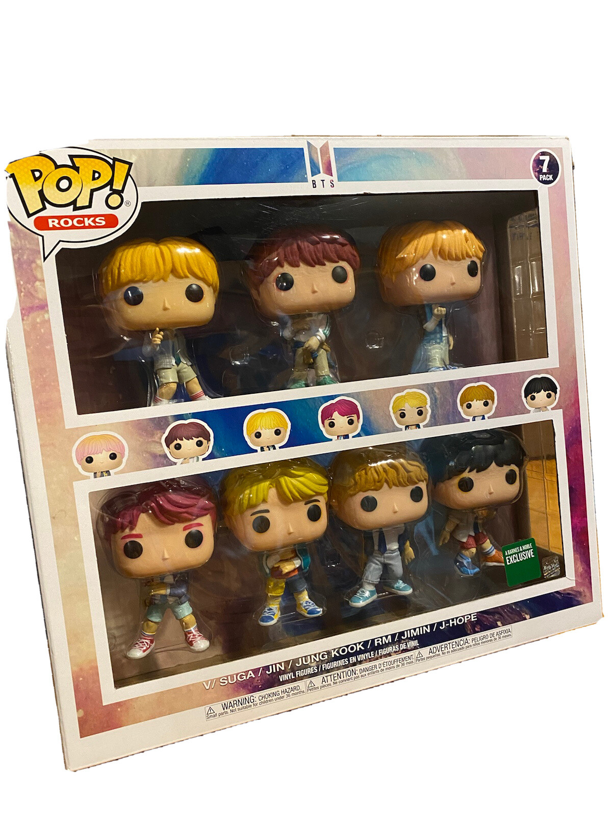 Bts Funko Pop 7 Pack B&Amp;N Exclusive V Jung-Kook Ji-Min Suga Jin Rm J-Hope K-Pop