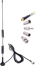 Universal FM Antenna Magnetic Base 75 Ohm Screw F Male Plug with PAL BNC 3.5Mm &