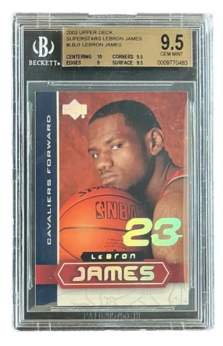 2002-03 topps finest XRC lebron james REFRACTORS BGS 9.5 With 10