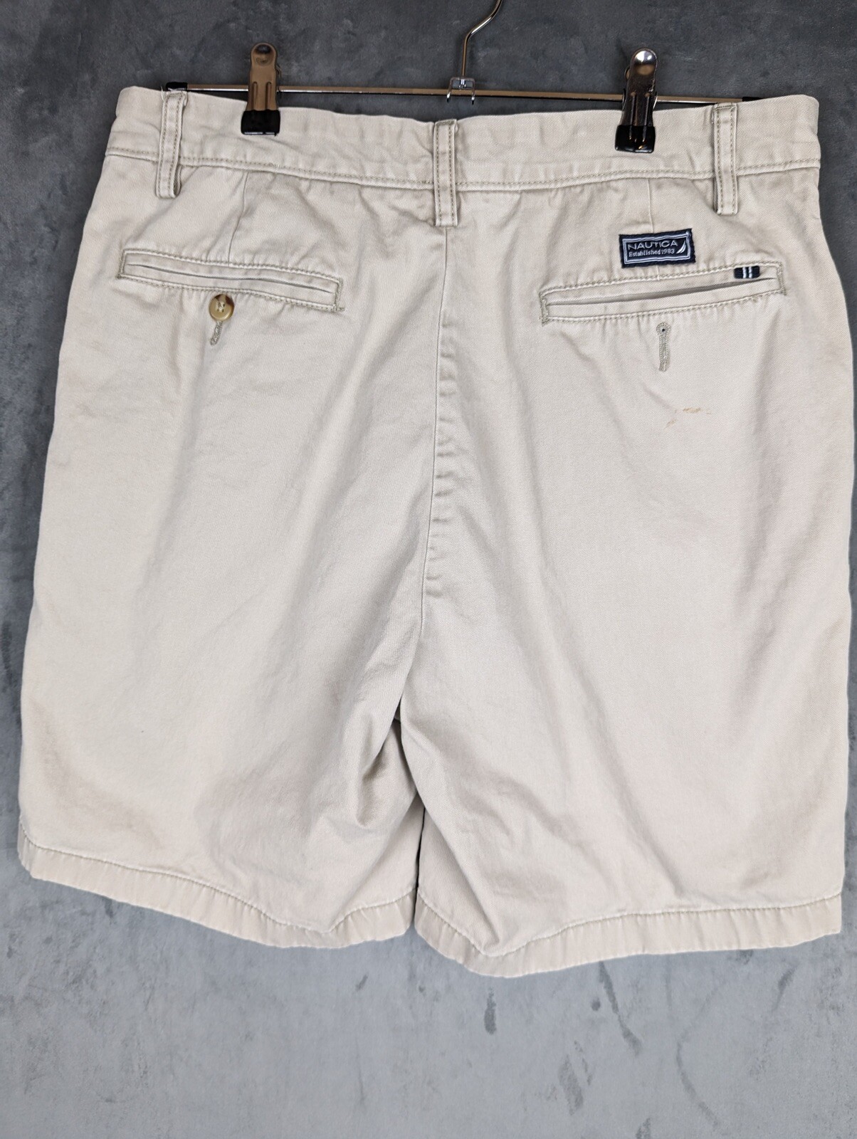 Nautica Shorts Size W32  Beige Chino pockets Summer Cotton Men’s image 7