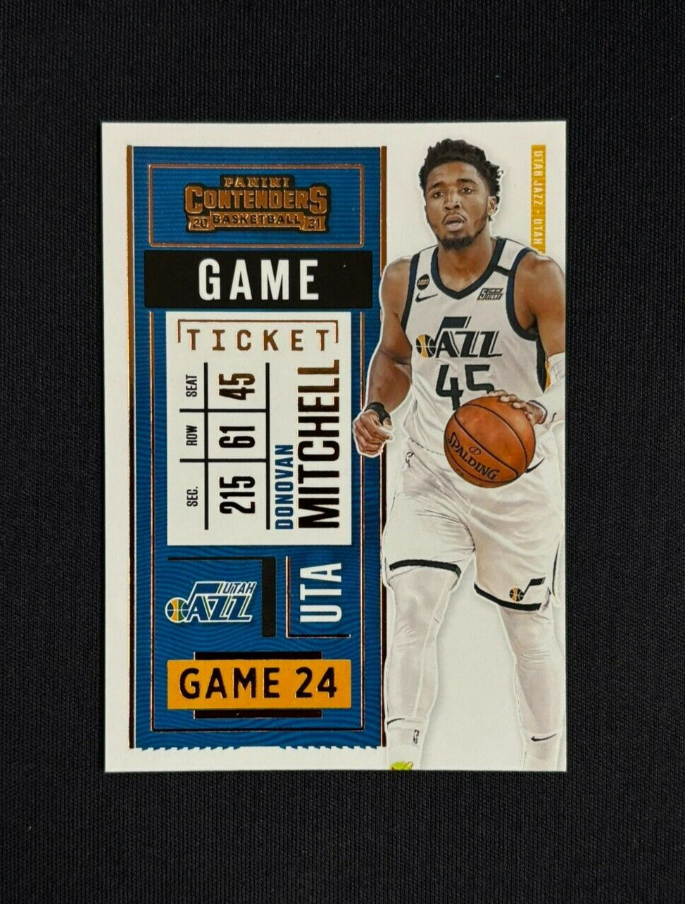2020-21 Panini Contenders Donovan Mitchell Bronze Foil Game Ticket #22 Jazz