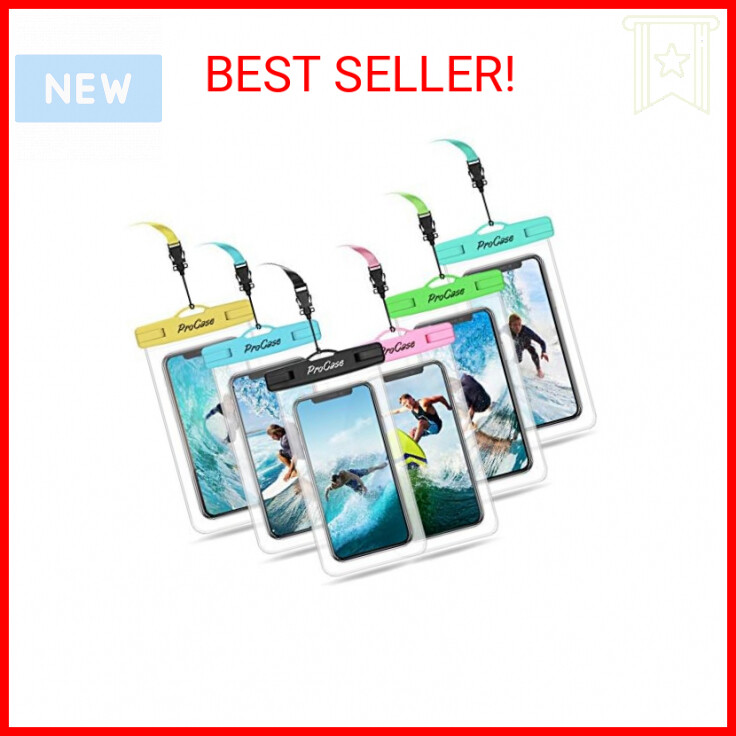 ProCase 6 Pack Waterproof Phone Pouch, Water Proof Phone Case for iPhone 15 14 1