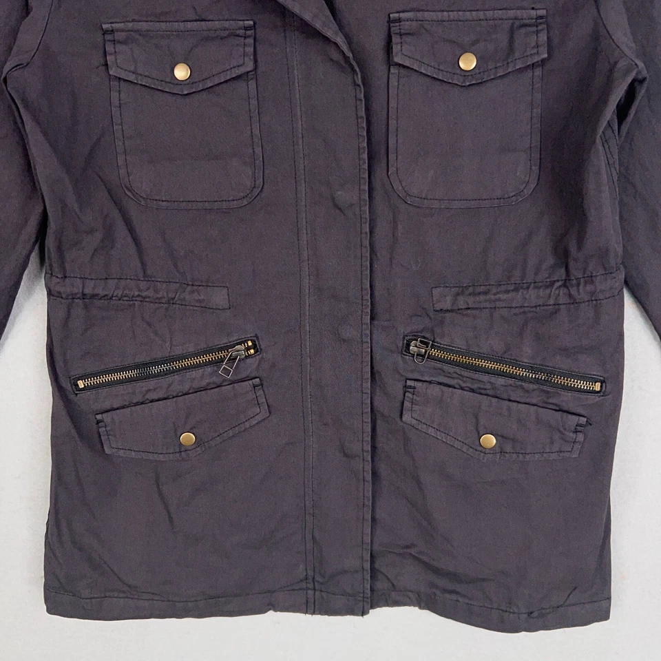 Lily Aldridge бархата куртка женщин маленький серый рубин армейское пальто военного тактического - Изображение 3 из 4