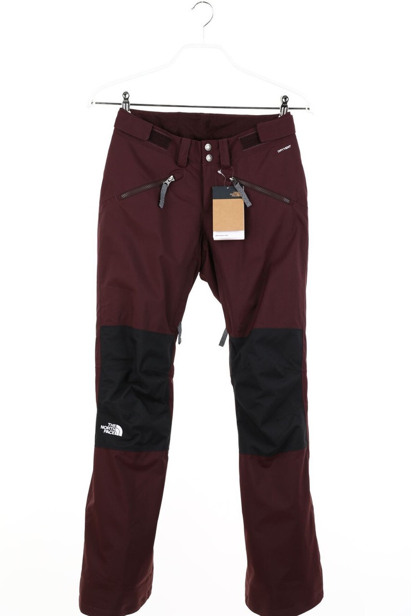 THE NORTH FACE Ski Pants Logo Print XS bordeaux NEW