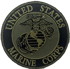 UNITED STATES MARINE CORPS LOGO OD MILITARY VETERAN EMBROIDERED PATCH EE-92