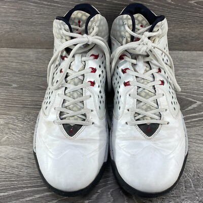 Size 10 - Air Jordan Rising High White Red for sale online | eBay