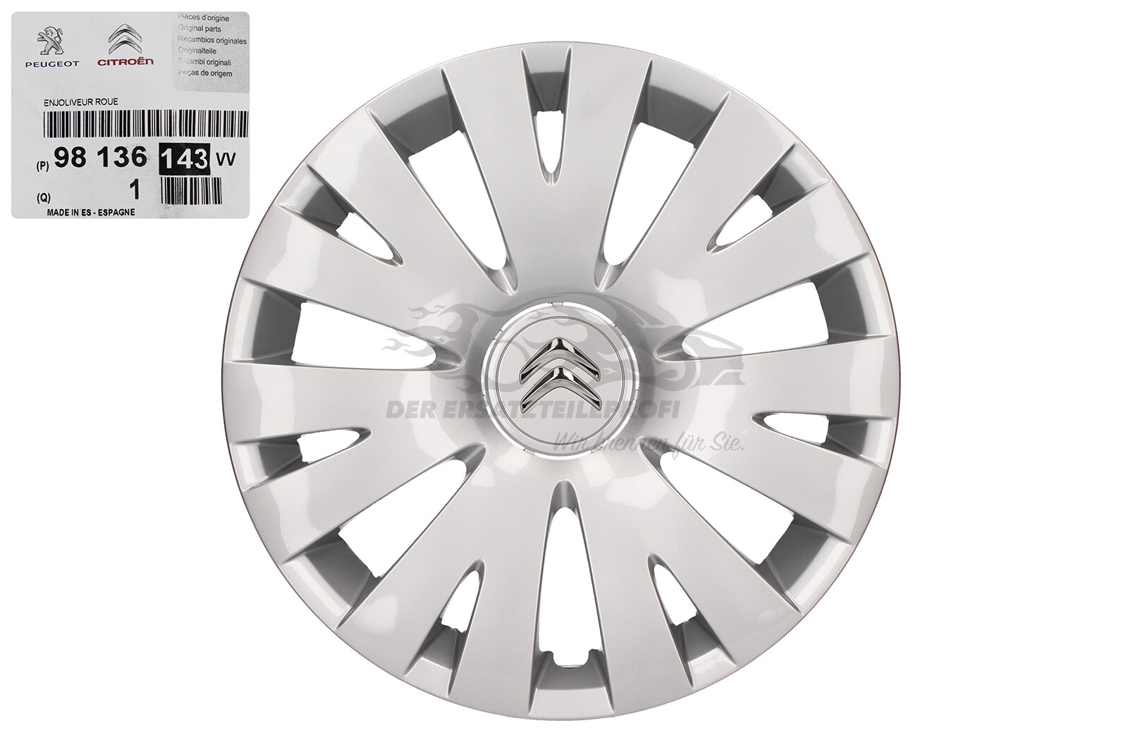 100009A0009P RIDEX PLUS Copricerchi 15 Inch argento AUTODOC