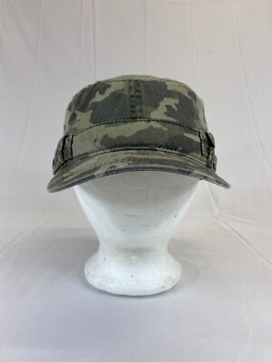 Camouflage Cadet Hat Stretch Cap Decorative Buttons One Size
