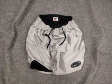 rare Vintage 90's Nike Swoosh reversible Silver Black Baggy Shorts