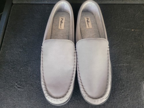 Moccasin Slip On Slippers Gray 