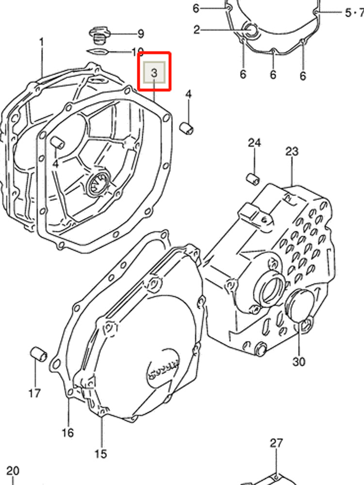 Engine Stator Covers Gasket For Suzuki GSF600S Bandit 600 96-03