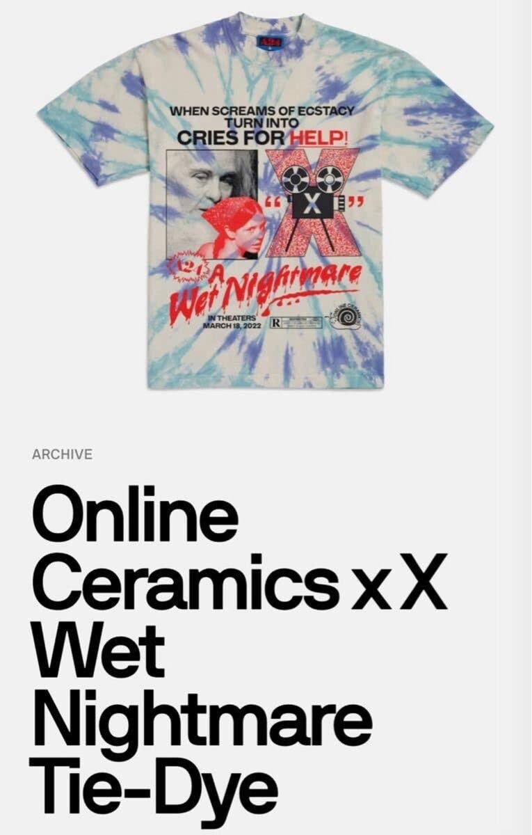 A24 Blue Tie Dye Shirt by Online Ceramics in Size XL-image