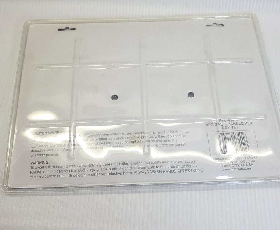 T-Handle Hex Key Set Standard SAE 8 Pc 1/8,3/32, 5/64,5/32 9/64,3/16, 7/32,1/4 - Image 3 of 4