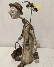 Кукла скульптурная из папье-маше ПЧЕЛА ручной работы