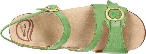 NIB Dansko Women's Sandi Ankle-Strap Leather Sandals, Keylime, 38 EU/7.5-8 M US - Picture 4 of 7