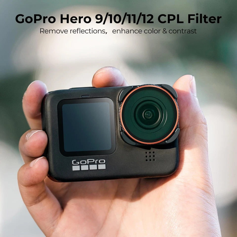 K&F Concept CPL Circular Polarizer Lens Filter fr GoPro Hero 13/12/11/10/9 Black - Image 2 of 4