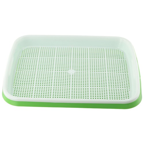New Sprout Tray With Grid Soil-Hydroponic Bean Sprout Plate With Cover - Foto 2 di 24