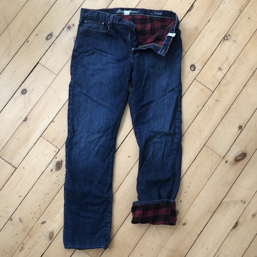 Eddie Bauer Straight Fit Flannel Lined 