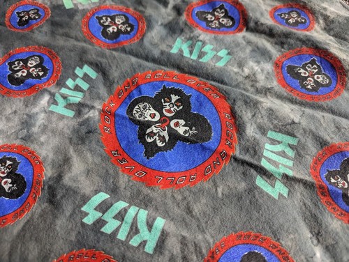 Vintage KISS Bandana Rock And Roll Over Gray Tie Dye 1996 - Picture 3 of 5