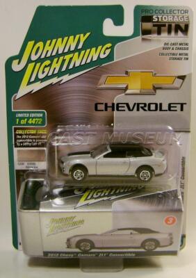 2012 '12 CHEVY CAMARO ZL1 SILVER V/A COLLECTOR STORAGE TIN JOHNNY