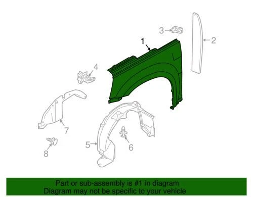 Guardabarros lado izquierdo genuino GM 2005-2009 Chevrolet Pontiac Equinox Torrent 25849189 Foto 2 de 2