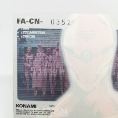 026 Ninja Metal Gear Solid Trading cards Plastic Back serial