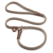 Mendota  Dog Puppy Leash  British Style Slip Lead  Tan  4, 6 Foot