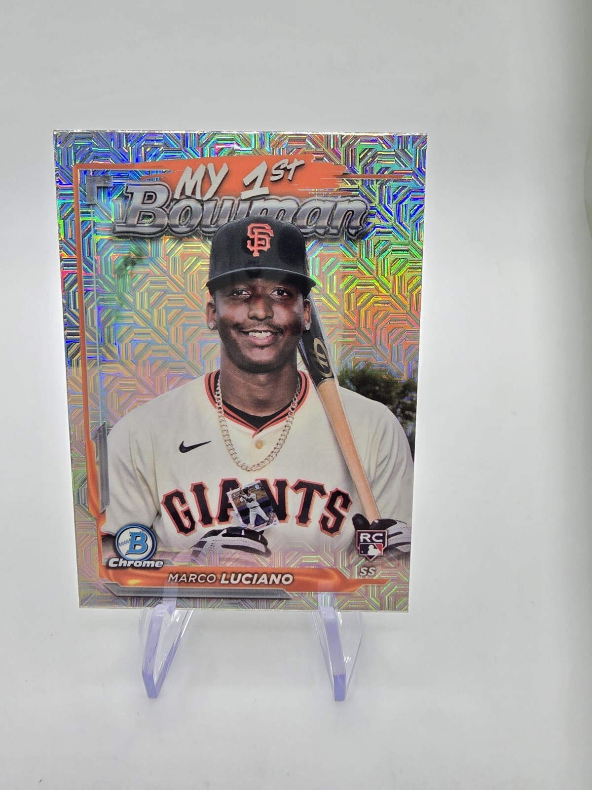 2024 Bowman Chrome Mega - #M1B Marco Luciano - My 1st Bowman Mojo Refractor (RC)