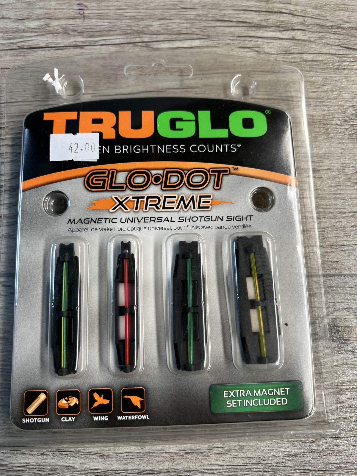Truglo Glo Dot Xtreme Shotgun Rib Bead Eye Dominance red green Fibre