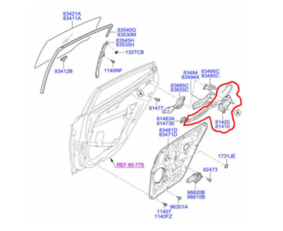 NEW Power Window Regulator Rear Left 83471C5000 Fits for Kia Sorento 2016-2020 NEW Power Window Regulator Rear Left 83471C5000 Fits for Kia Sorento 2016-2020