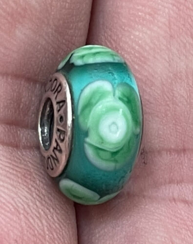Authentic Pandora Sterling Silver Turquoise Green 