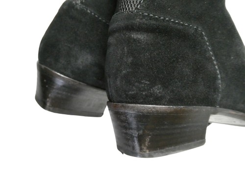 Aquatalia Franca Boots Ankle Size 7 Black Suede Bootie Zipper Stretch Pointed - Picture 10 of 16