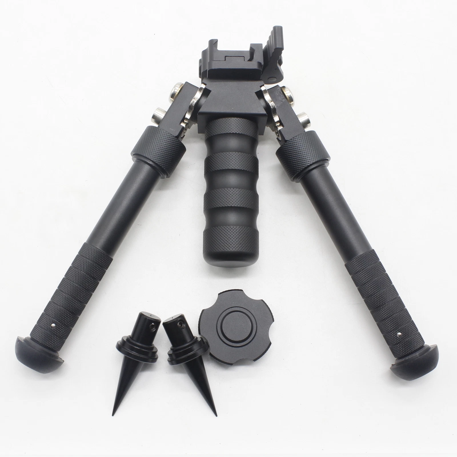 Bipied Tactique QD Pour Fusil | Rail Picatinny 1913 | Acier Alu | Réglable 6.5-9" | Détachable