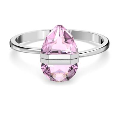 【美品】SWAROVSKI Rosette pink Braceletクリスタル Matrix Tennis bracelet, Round cut, Pink, Rhodium plated