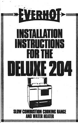 Vulcan Everhot Deluxe 204 Wood Stove Manual Op Installation Instruction  PRINTED | eBay