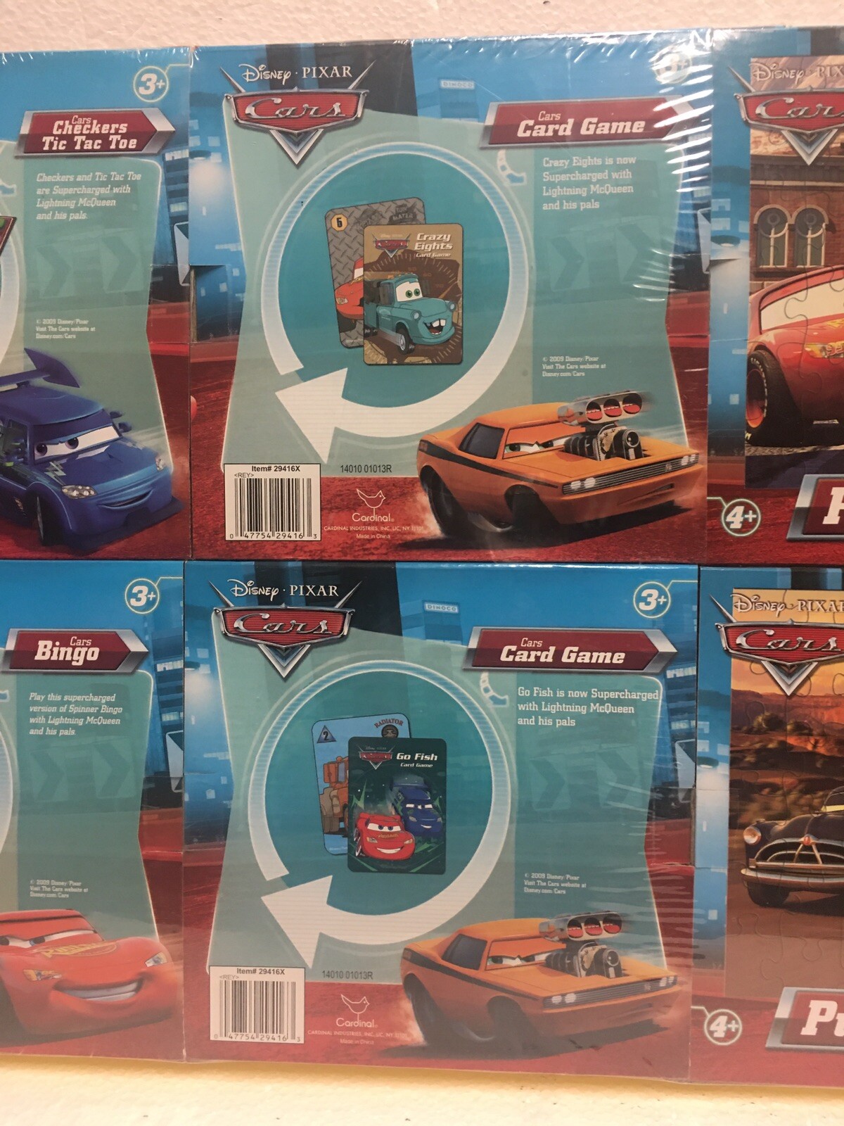 Disney Pixar Cars 6 Pack Card Game and Puzzles Toys R US Exclusive New ...