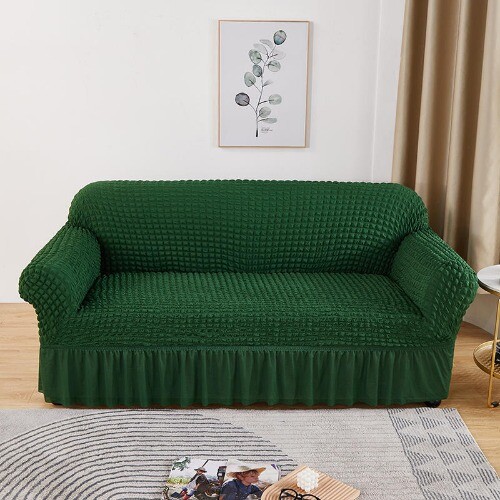 Seersucker High Stretch Thick Corner Sofa Protector Elastic Corner Couch Covers - Bild 12 von 39