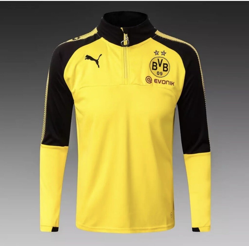 New Puma BVB Borussia Dortmund 1/4 Zip Training Top Yellow