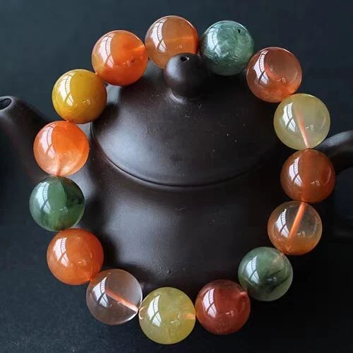 Natural Green Rutilated Quartz Red Rutilated Quartz Rabbit Hair Mixed Bracelet - Image 4 of 4