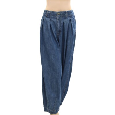 Free People Sawyer Pull On Boyfriend Jeans Pants Harem Paper Bag XXS New 276590