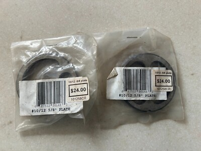 2-pack lot 10/12 5/8'' 2-hole Stuffing Kidney Plate S/S Meat Grinder Hobart LEM