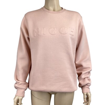 Nicce London Sweatshirt Size Small  Pink Crewneck Comfort Relaxed