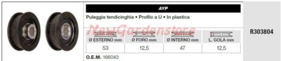 Flaschenzug Spannrolle Ayp für Aufsitzmäher Rasenmäher R303804