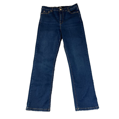 Diesel Damen Jeans High Rise Straight Fit Größe 16 Kurz Stretch Blau W30 L30