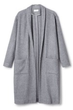 Weekday Mtwtfss Long Grey Wool Jacket Coat Size X Small Xsmall Extra Small