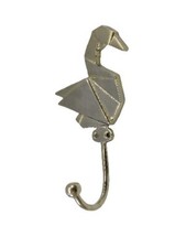 Paper Crane Silver Metal Coat Wall Hook