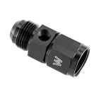 -10AN AN10 Male To 10AN Female With 1/8" NPT Gauge Port Adapter Black