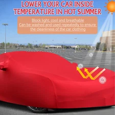 Indoor Outdoor UV Protection Inner Lining Universal Full Car Cover Dust Proof US