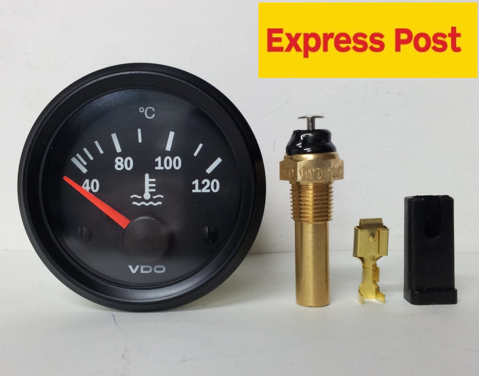 VDO VISION 52mm 12v ELECTRIC WATER TEMP GAUGE + SENDER AUTOMOTIVE