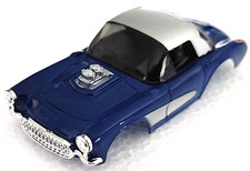 57 Chevy Corvette Blue JL XtracTion HO Slot Car Snap On BODY for AFX auto world